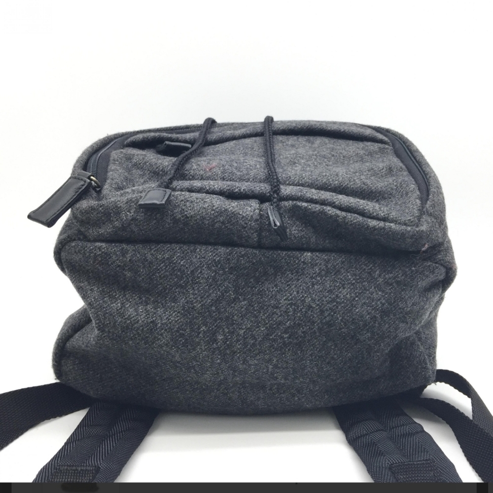 Authentic PRADA Wool Leather Backpack Gray Unisex Great Condition - Picture 5 of 10